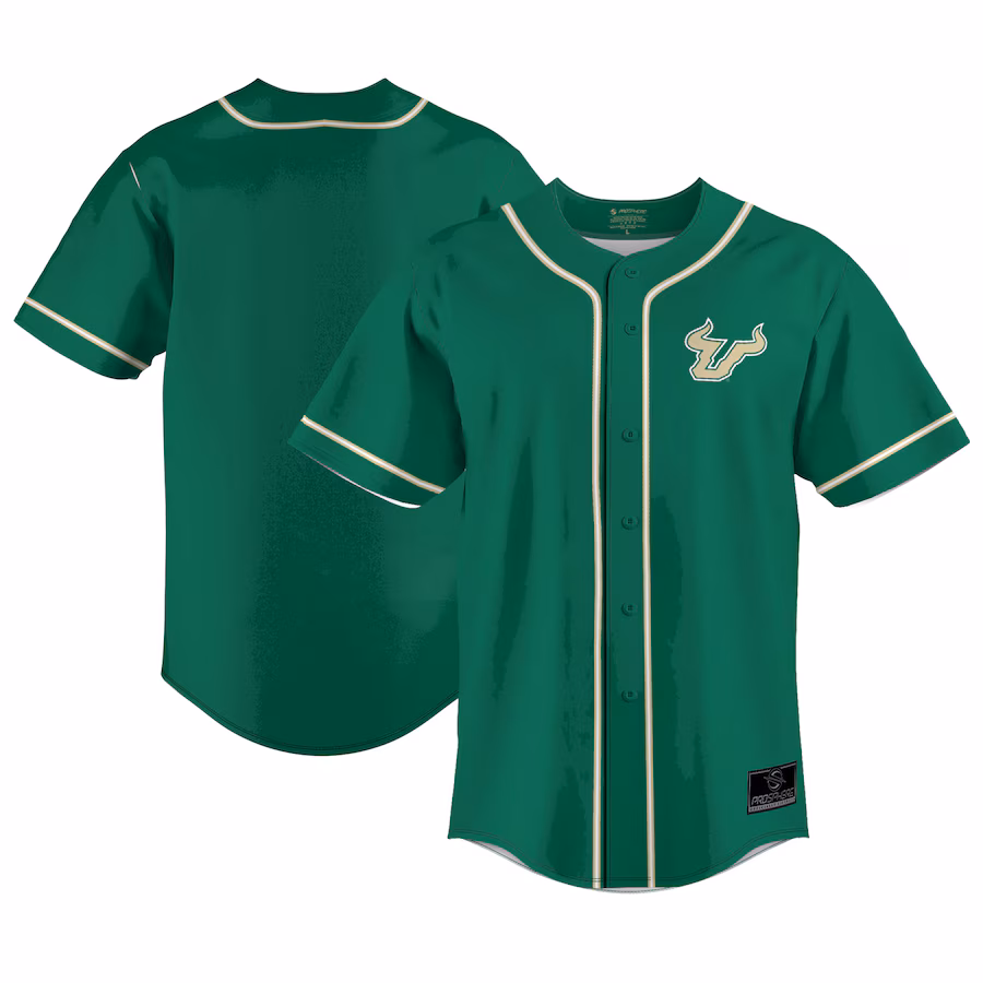 Youth ProSphere  Green South Florida Bulls  Baseball Jersey
