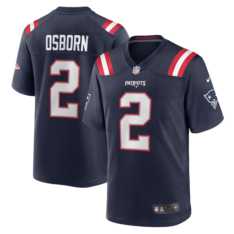 Men's New England Patriots K.J. Osborn Nike Navy Game Jersey