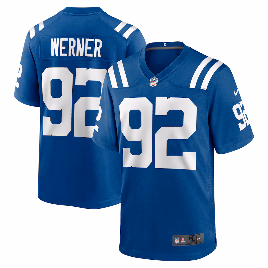 Men's Indianapolis Colts Bjoern Werner Nike Royal Retired Player Game Jersey