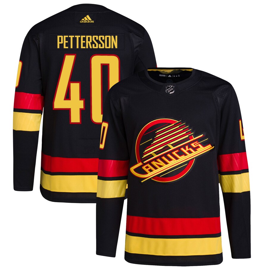 Men's Vancouver Canucks Elias Pettersson adidas Black Alternate Primegreen Authentic Pro Player Jersey
