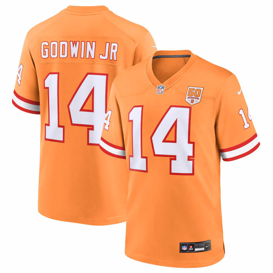 Men's Tampa Bay Buccaneers Chris Godwin Jr. Nike Creamsicle 50th Season Game Jersey