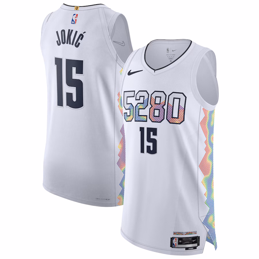Men's Denver Nuggets Nikola Jokic Nike White 2024/25 Authentic Player Jersey - City Edition
