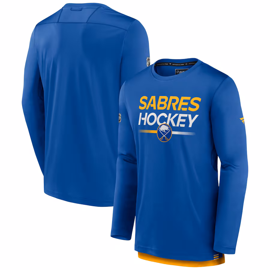 Men's Buffalo Sabres Fanatics Royal Authentic Pro Tech Long Sleeve T-Shirt