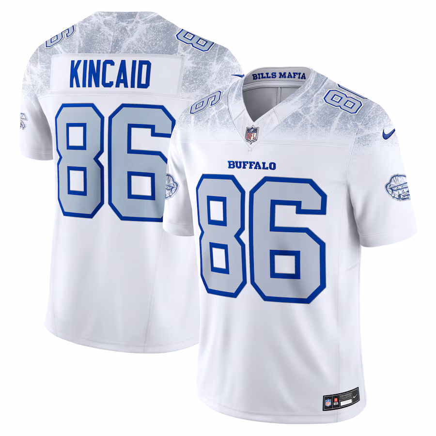 Men's Buffalo Bills Dalton Kincaid Nike White 2025 Rivalries Collection Limited Jersey