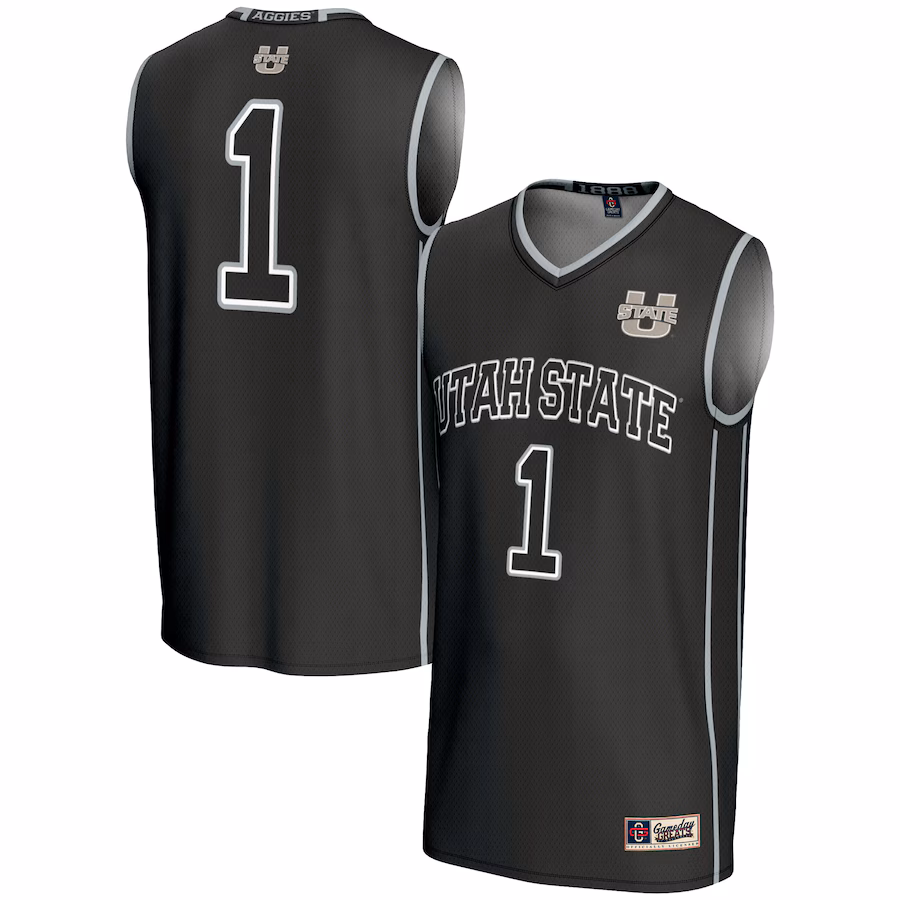 Male GameDay Greats #1  Black Utah State Aggies  Lightweight Basketball Jersey