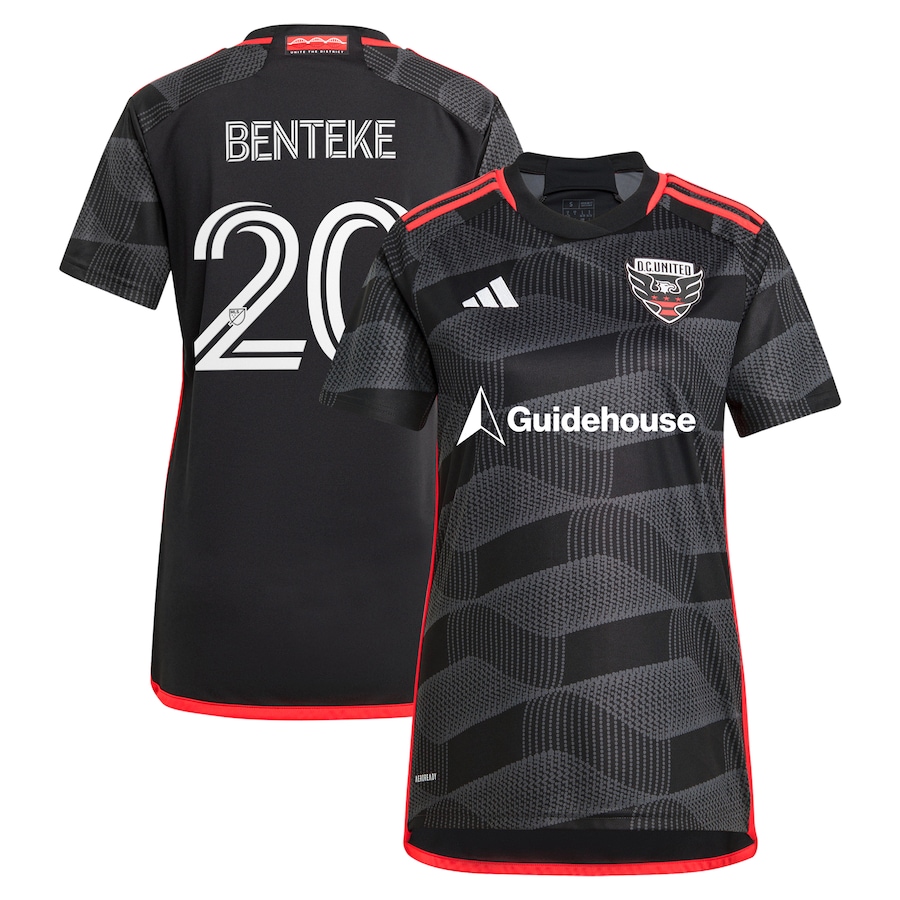 Women's D.C. United Christian Benteke adidas Black 2024 The Icon Kit Replica Player Jersey