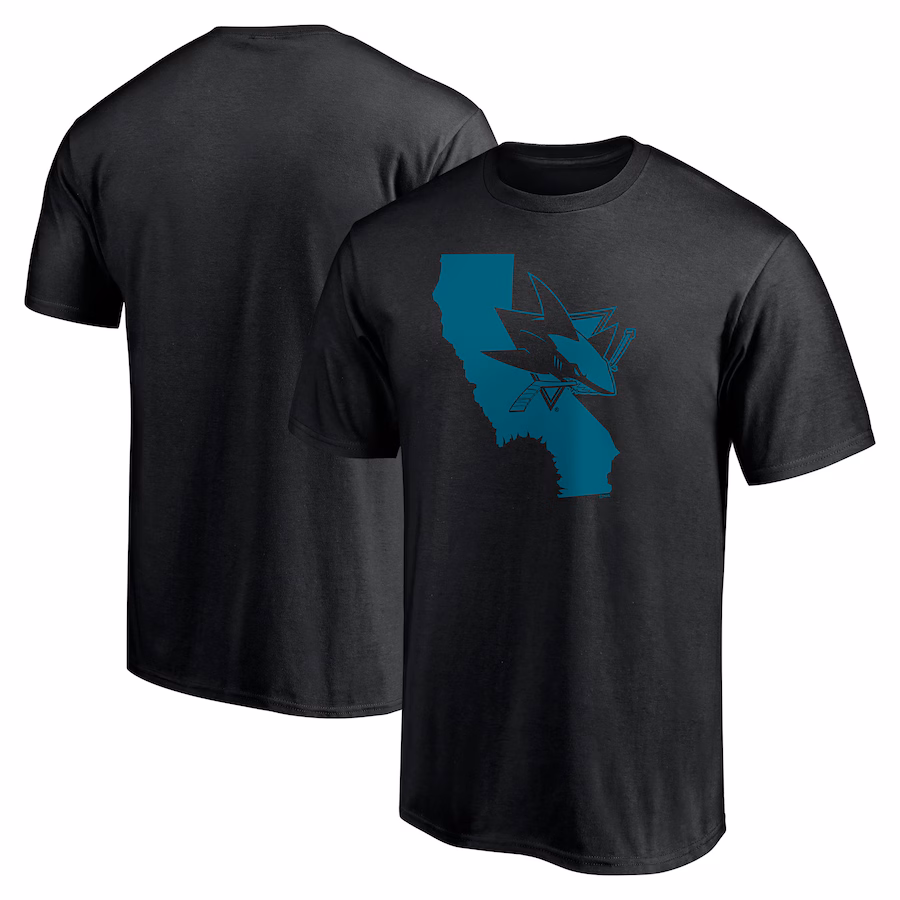 Men's San Jose Sharks Black Hometown Collection Push Ahead T-Shirt