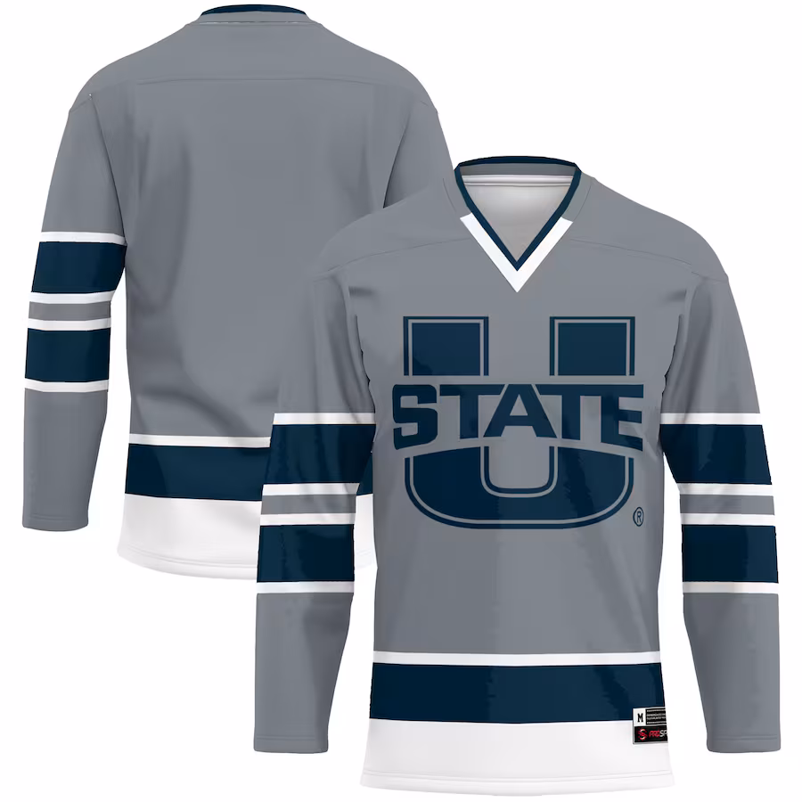 Men's GameDay Greats Blue Utah State Aggies Hockey Jersey