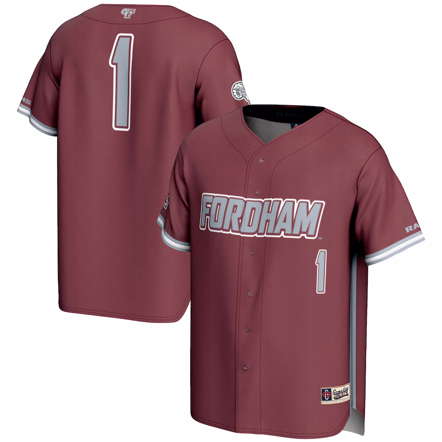 Men's GameDay Greats #1 Maroon Fordham Rams Lightweight Baseball Fashion Jersey