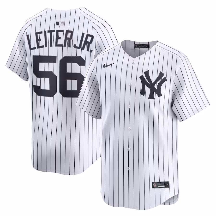 Men's New York Yankees Mark Leiter Jr. Nike White Home Limited Player Jersey