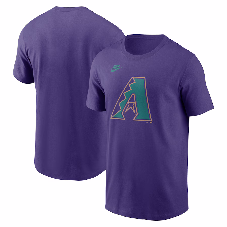 Men's Arizona Diamondbacks Nike Purple Cooperstown Collection Team Logo T-Shirt