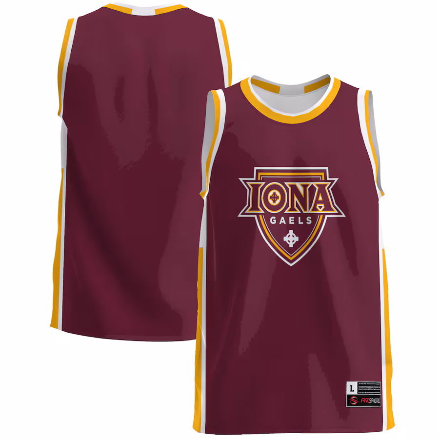 Men's GameDay Greats  Maroon Iona University Gaels  Lightweight Basketball Jersey