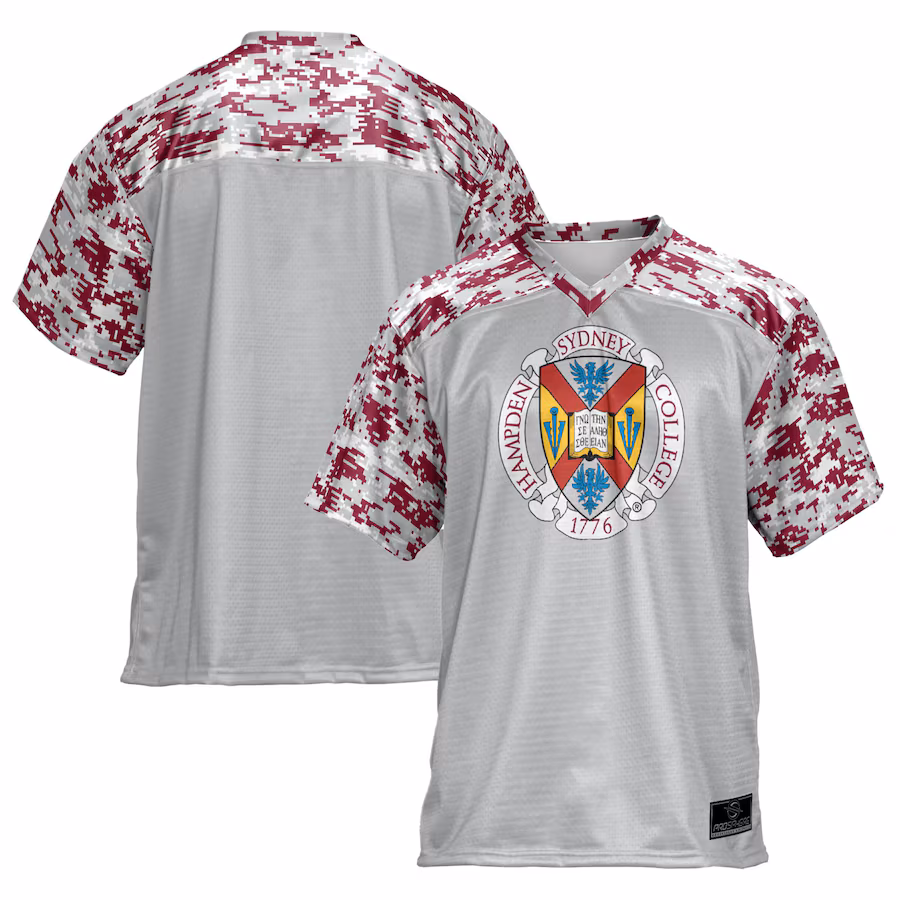Hampden-Sydney College Tigers ProSphere  Camo Football Jersey - Red