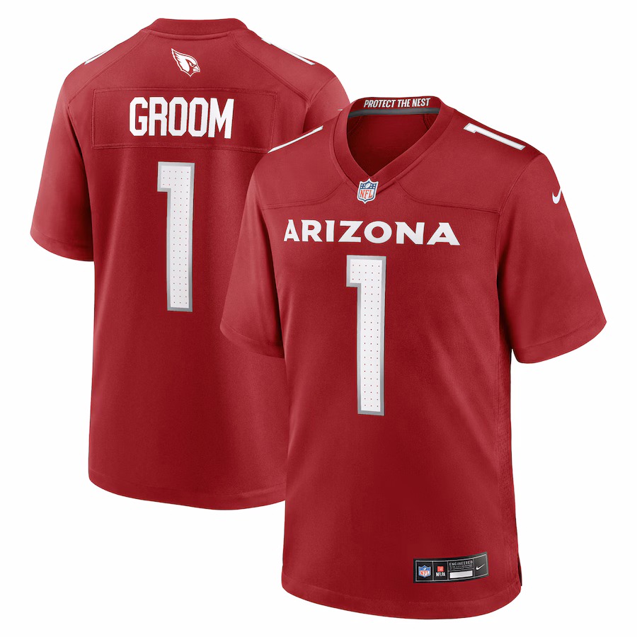 Men's Arizona Cardinals Number 1 Groom Nike Cardinal Game Jersey