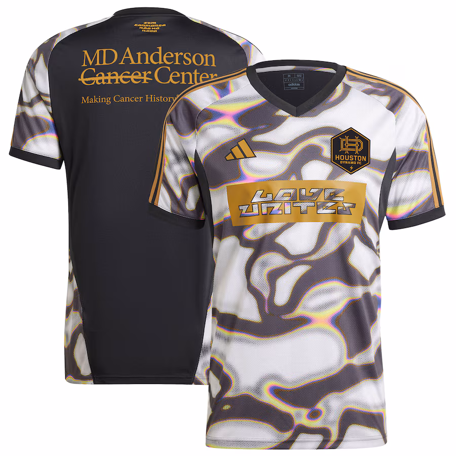 Men's Houston Dynamo FC adidas Black 2024 Pride Pre-Match Top