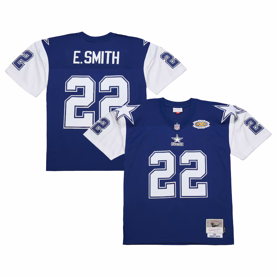 Men's Dallas Cowboys Emmitt Smith Mitchell & Ness Navy 1995 Legacy Replica Jersey