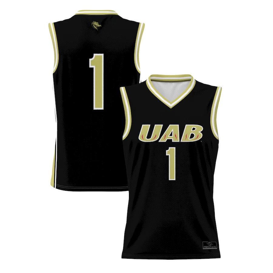 Men's GameDay Greats #1 Black UAB Blazers Lightweight Basketball Jersey