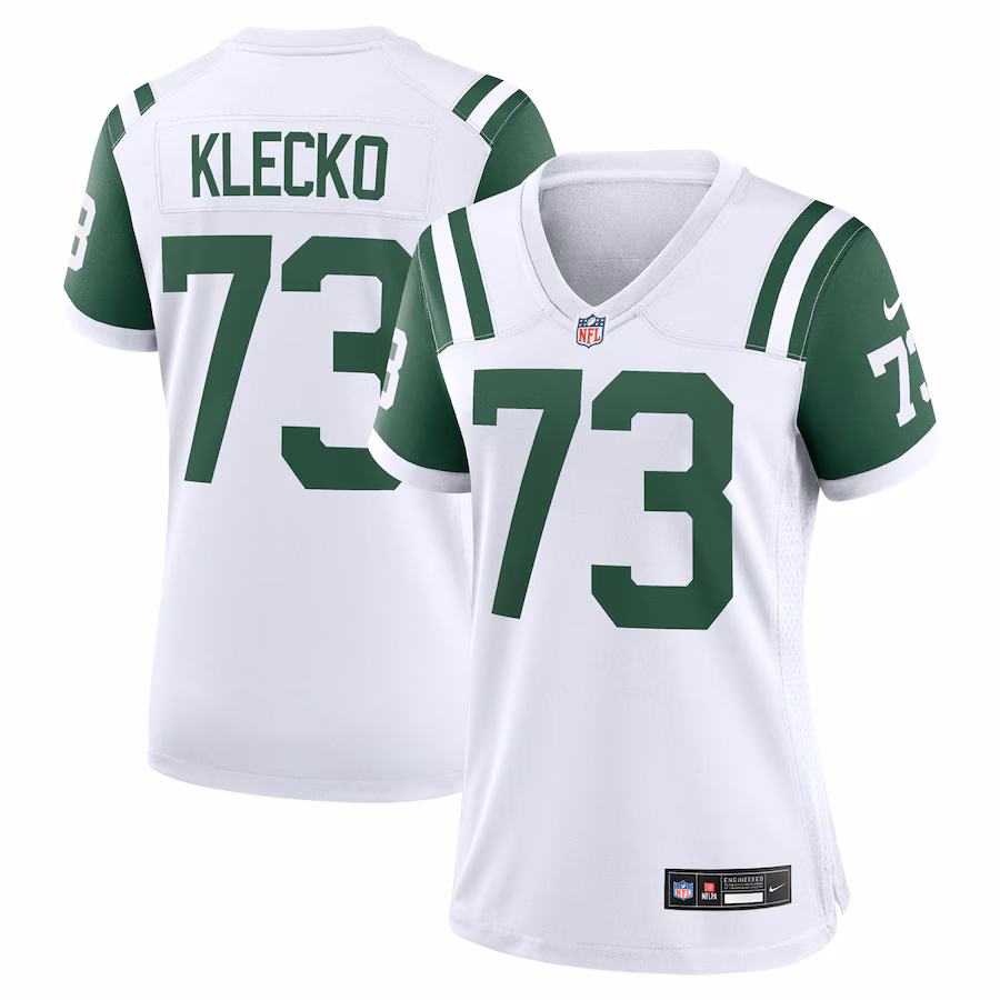 Women's New York Jets Joe Klecko Nike White Classic Alternate Retired Player Game Jersey
