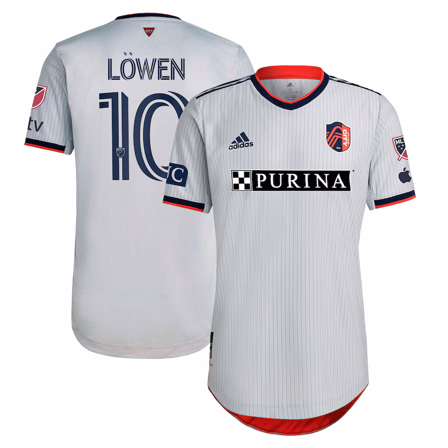 Men's St. Louis City SC Eduard Löwen adidas Gray 2023 The Spirit Kit Authentic Jersey