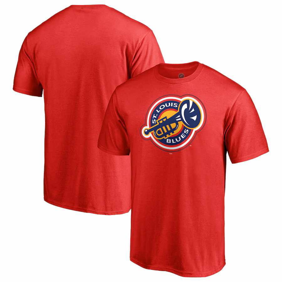 Men's St. Louis Blues Red Special Edition Secondary Logo T-Shirt