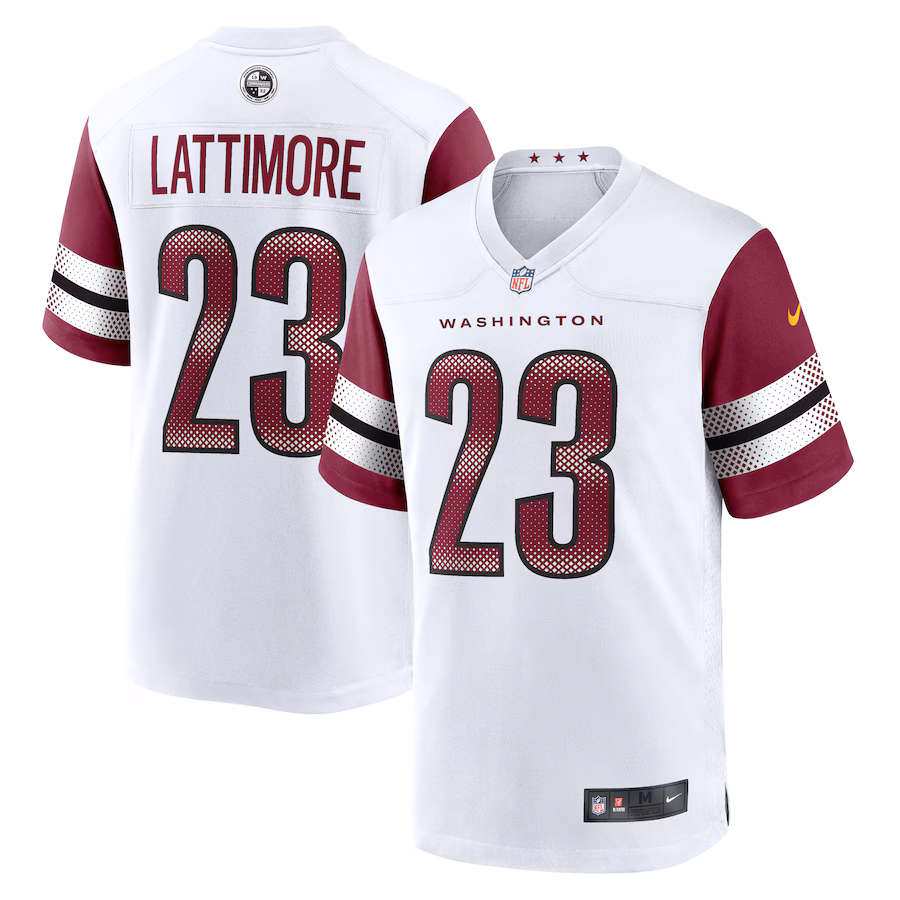 Men's Washington Commanders Marshon Lattimore Nike White Game Jersey