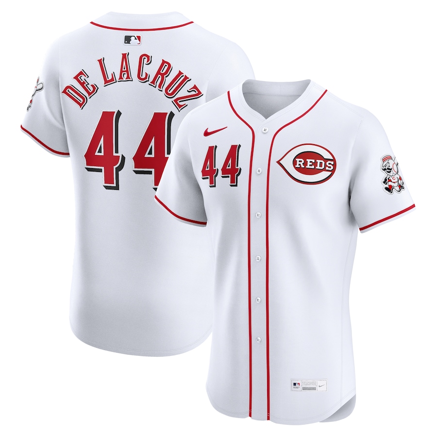 Men's Cincinnati Reds Elly De La Cruz Nike White Home Elite Jersey
