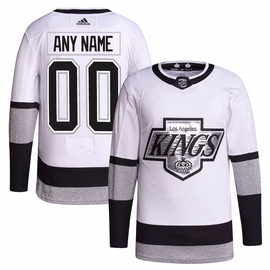 Men's Los Angeles Kings adidas White Alternate 2021/22 Primegreen Authentic Custom Jersey