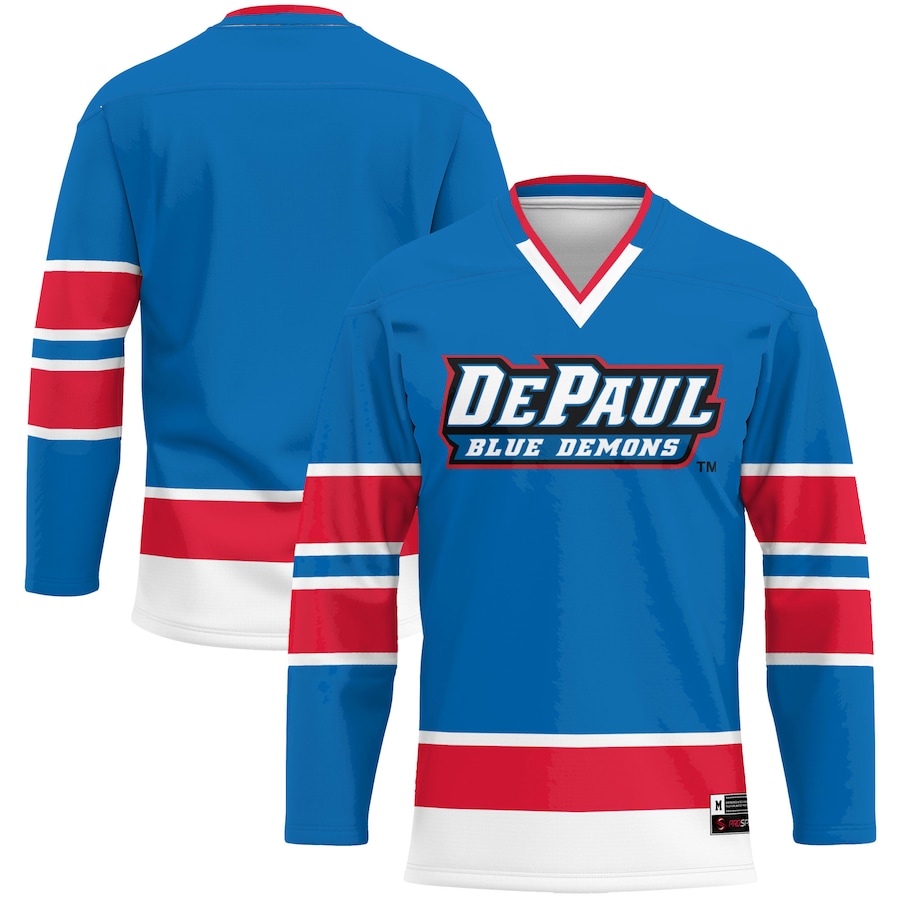 Men's GameDay Greats Royal DePaul Blue Demons Hockey Jersey