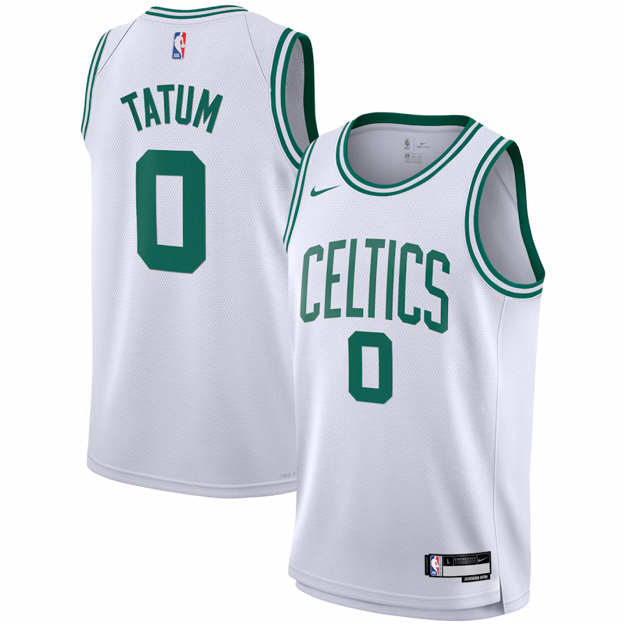 Youth Boston Celtics Jayson Tatum Nike White Swingman Jersey - Association Edition