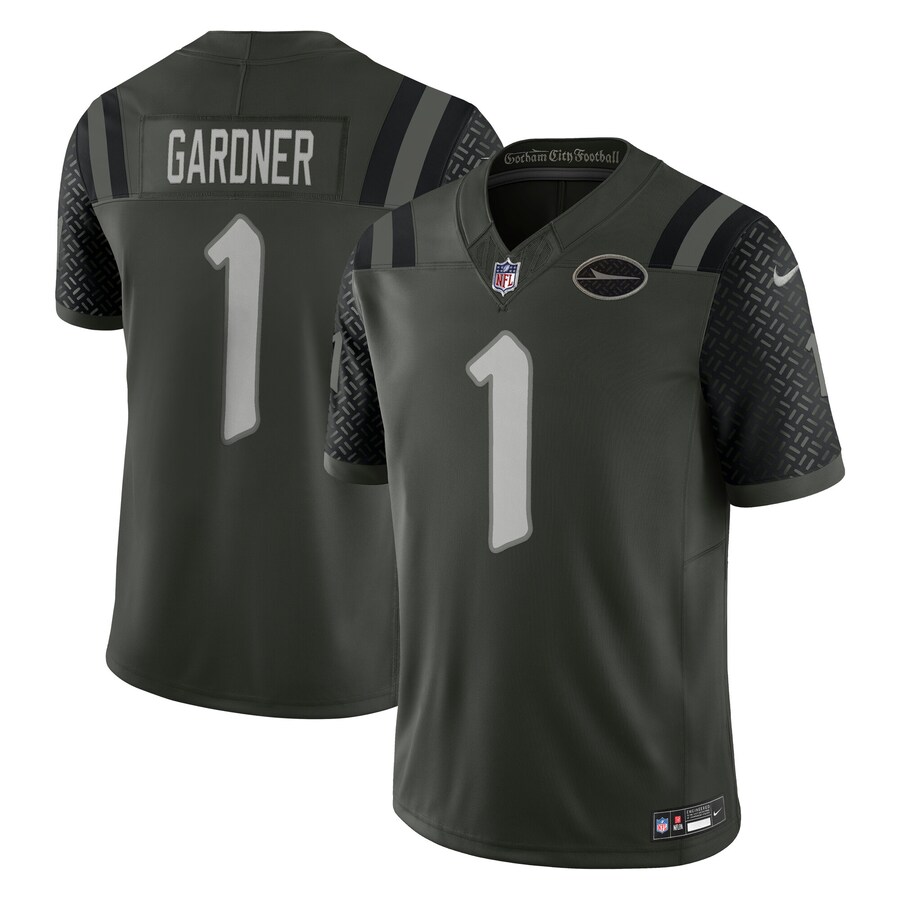 Men's New York Jets Ahmad Sauce Gardner Nike Gotham Green 2025 Rivalries Collection Limited Jersey
