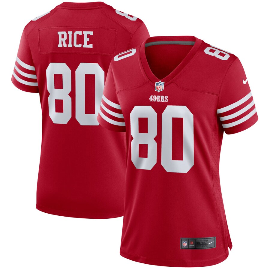 Women's San Francisco 49ers Jerry Rice Nike Scarlet Retired Player Game Jersey