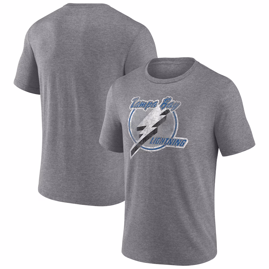 Men's Tampa Bay Lightning Heather Gray Wraparound Tri-Blend T-Shirt
