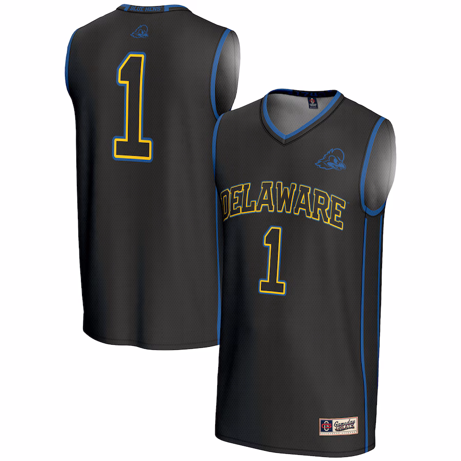 Male GameDay Greats #1  Black Delaware Fightin' Blue Hens  Lightweight Basketball Jersey