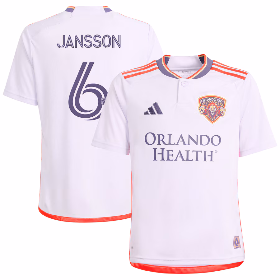 Youth Orlando City SC Robin Jansson adidas Purple 2024 Legacy Kit Replica Player Jersey