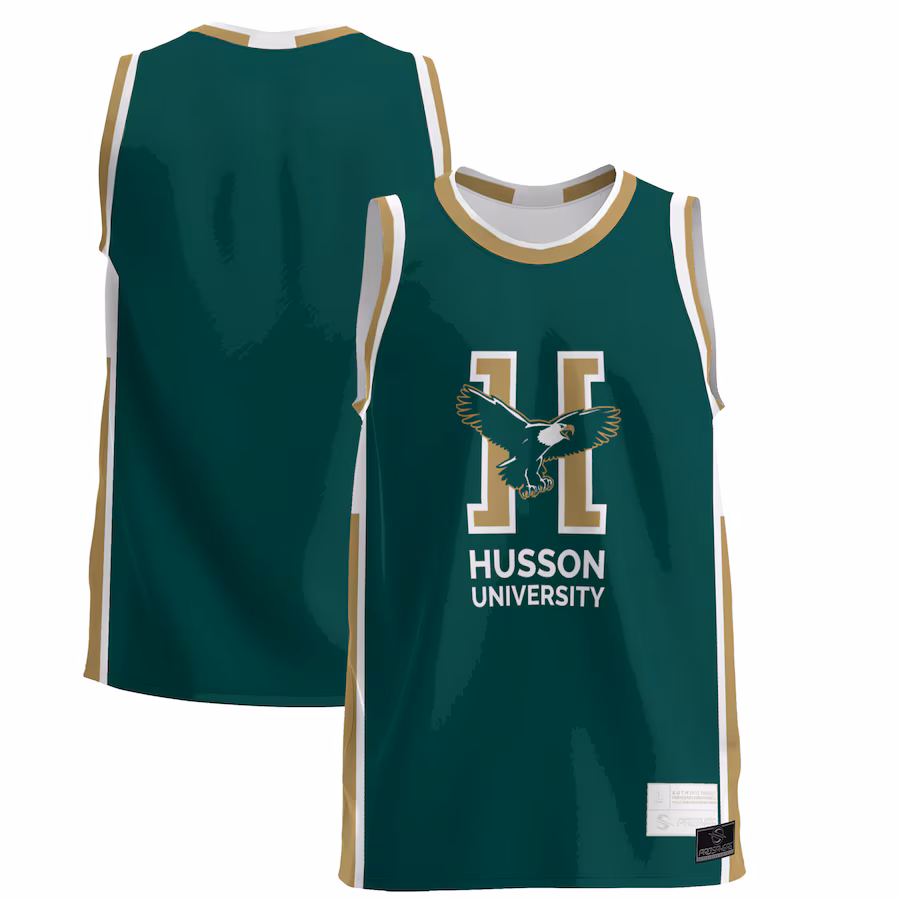 Men's ProSphere Green Husson University Eagles  Basketball Jersey
