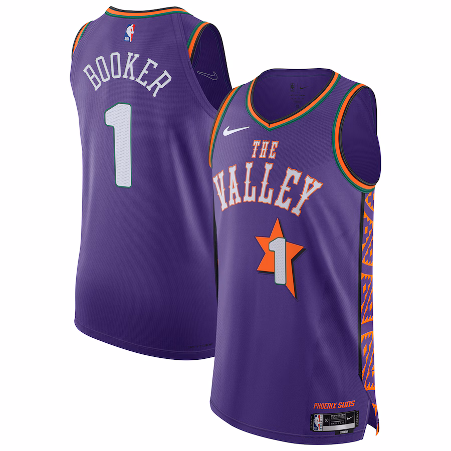 Men's Phoenix Suns Devin Booker Nike Purple 2024/25 Authentic Player Jersey - City Edition