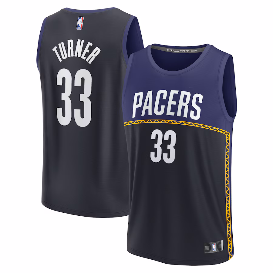 Men's Indiana Pacers Myles Turner Fanatics Blue Fastbreak Jersey - City Edition