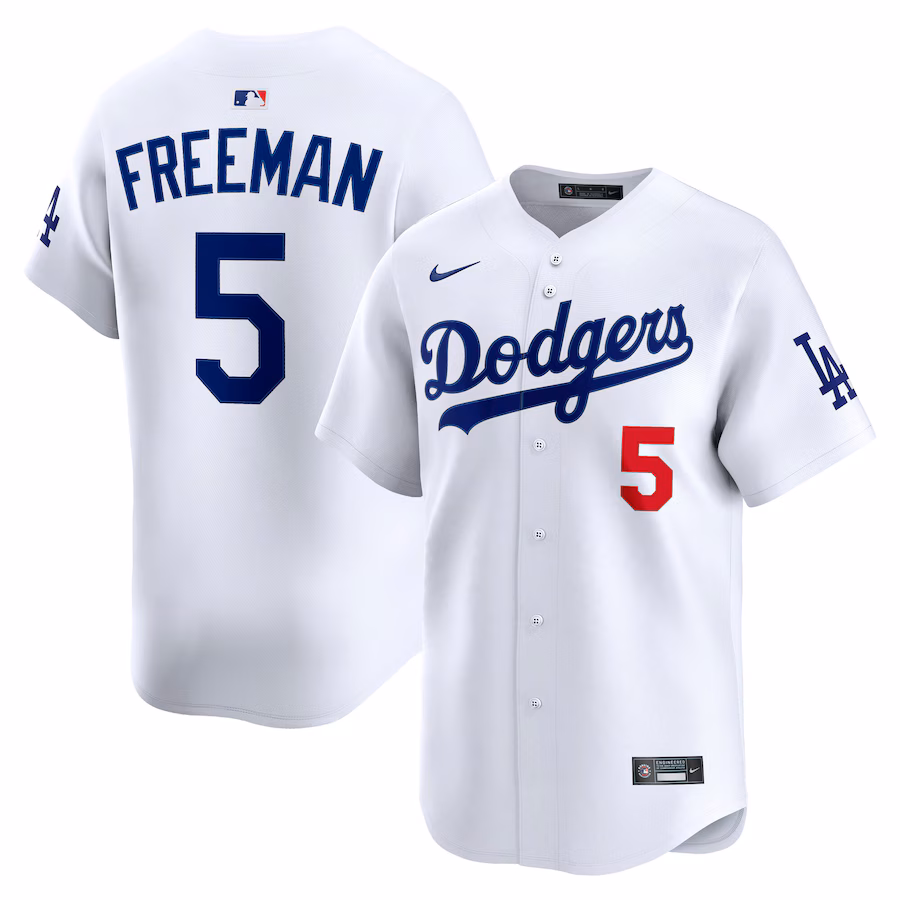 Men's Los Angeles Dodgers Freddie Freeman Nike White Alternate Limited Player Jersey