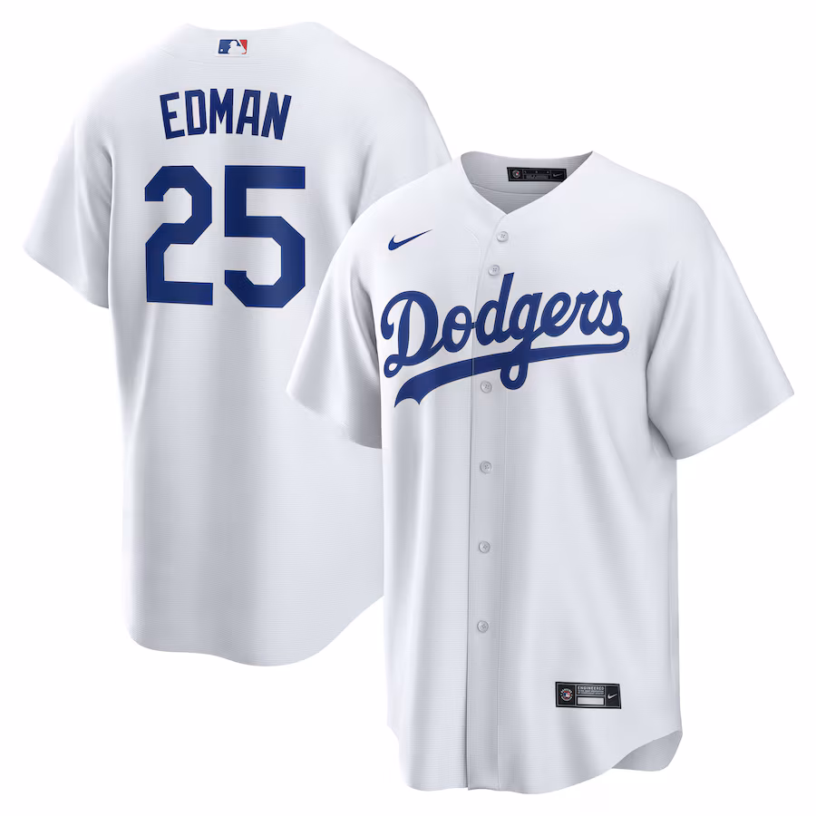 Men's Los Angeles Dodgers Tommy Edman Nike White Home Replica Jersey