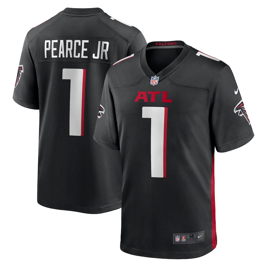 Men's Atlanta Falcons James Pearce Jr. Nike Black 2025 NFL Draft First Round Pick Game Player Jersey