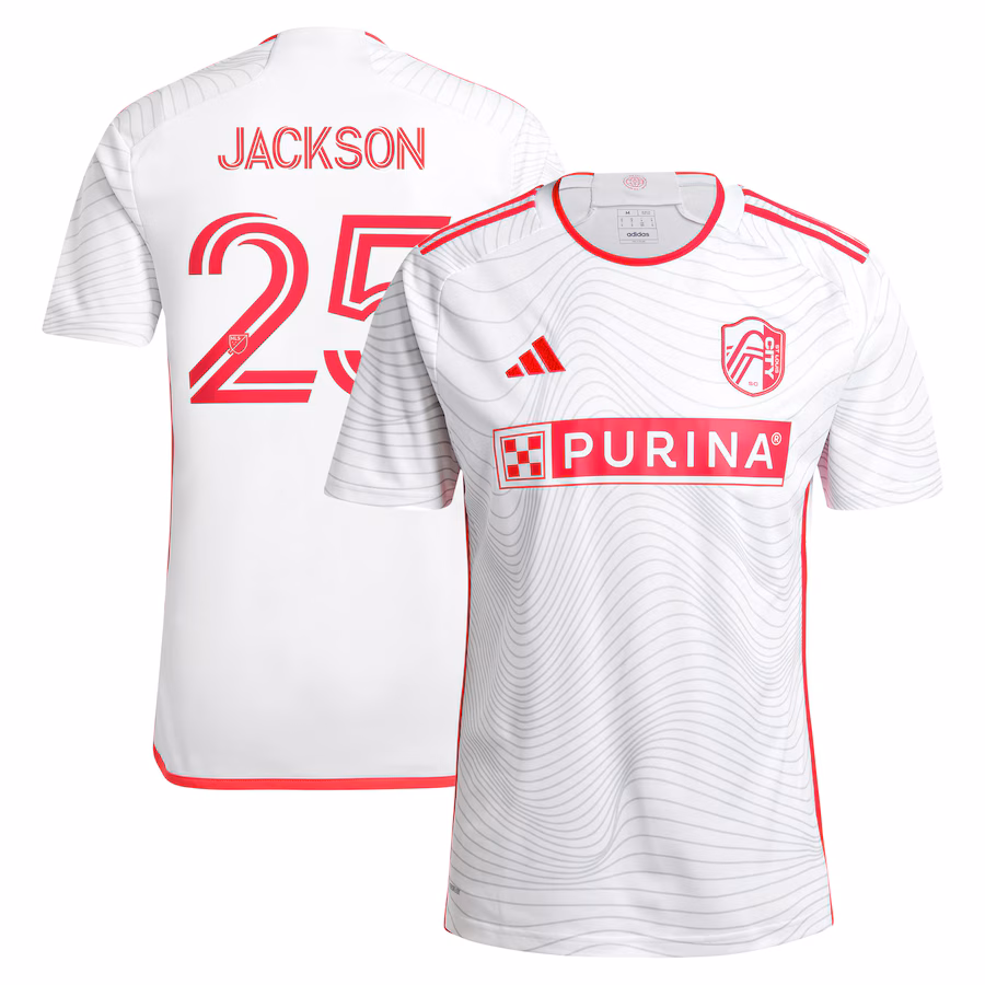 Men's St. Louis City SC Aziel Jackson adidas White 2024 The Confluence Kit Replica Player Jersey