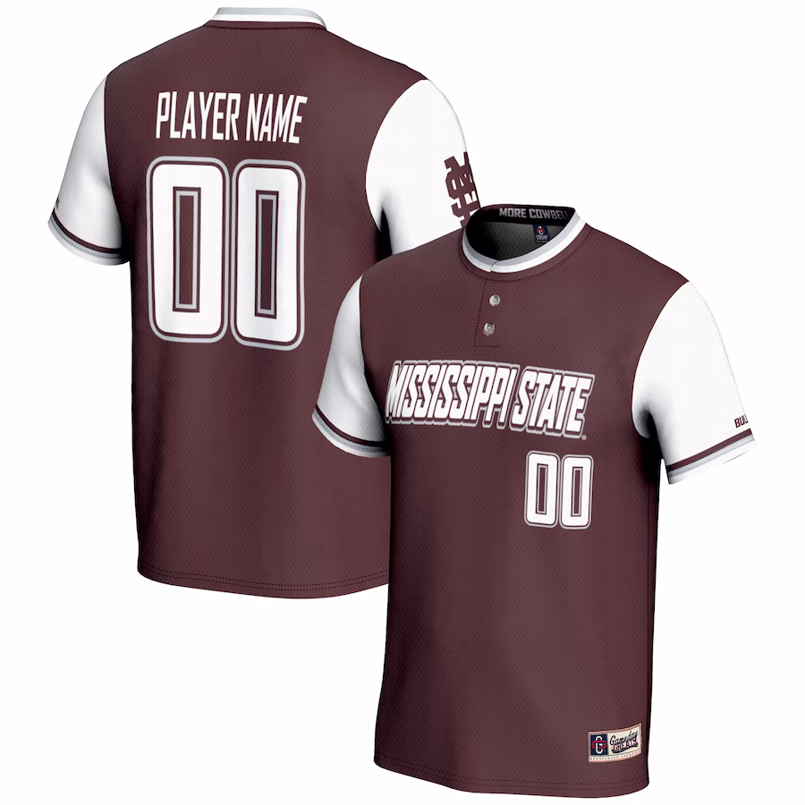 Mississippi State Bulldogs GameDay Greats Youth NIL Pick-A-Player Lightweight Softball Jersey - Maroon