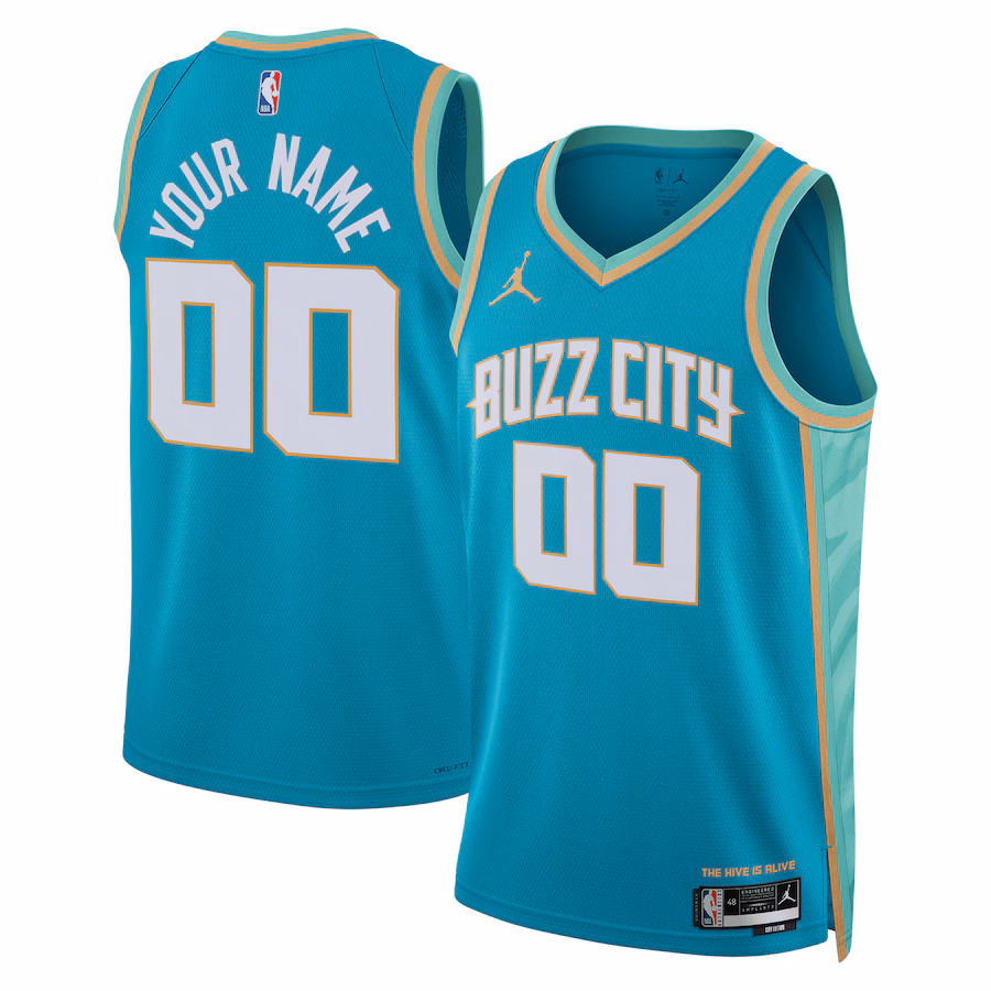 Unisex Charlotte Hornets  Jordan Brand Teal 2023/24 Custom Swingman Jersey - City Edition