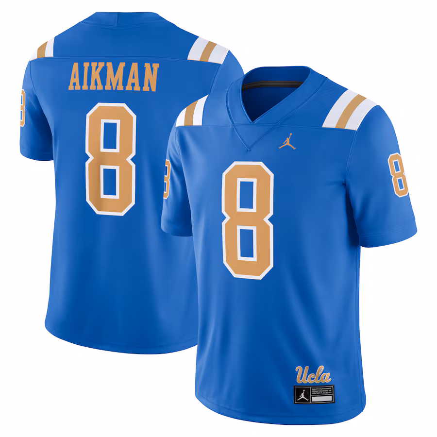 Men's Jordan Brand Troy Aikman Blue UCLA Bruins Alumni Player Game Jersey