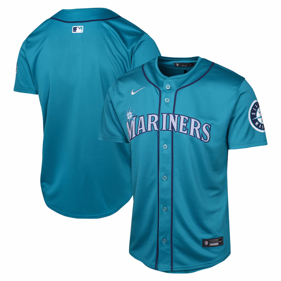 Youth Seattle Mariners Nike Aqua Alternate Limited Jersey