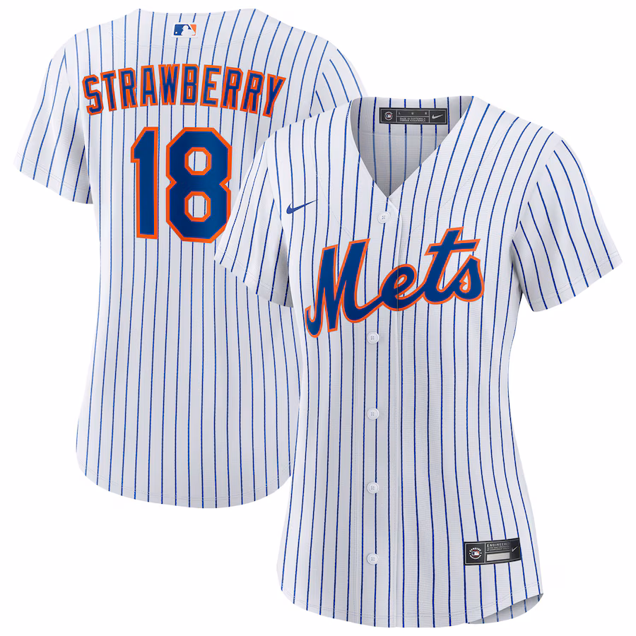 Women's New York Mets Darryl Strawberry Nike White Home Replica Player Jersey