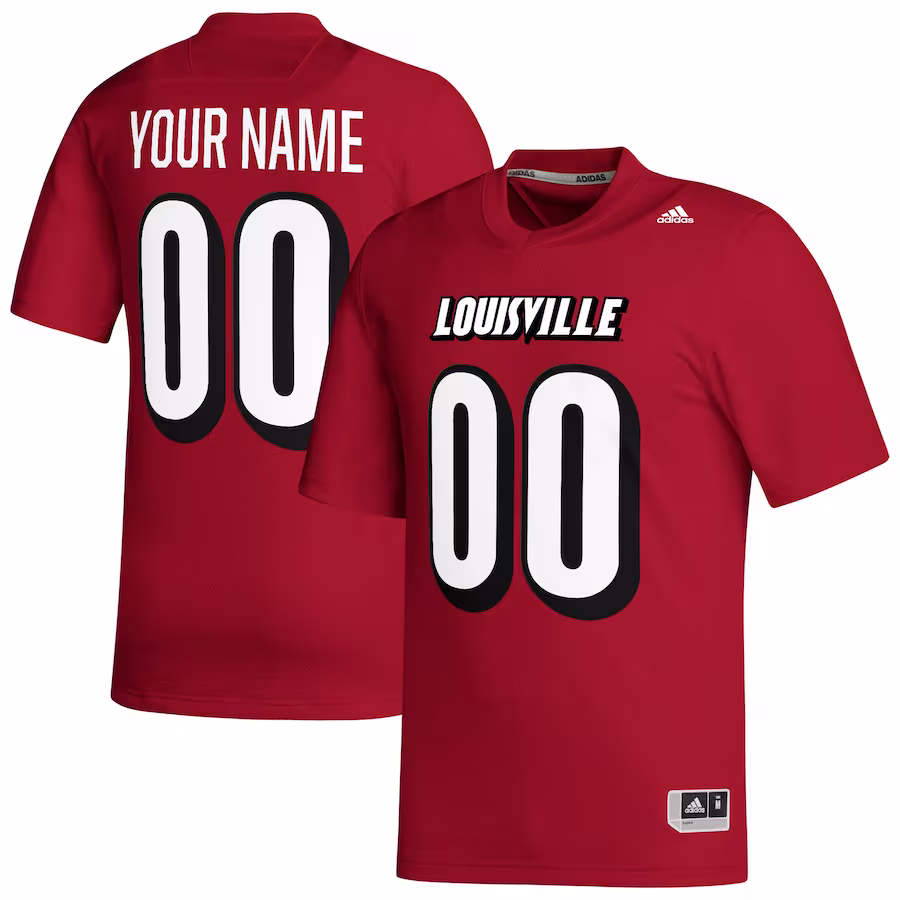 Louisville Cardinals adidas Custom Football Jersey - Red