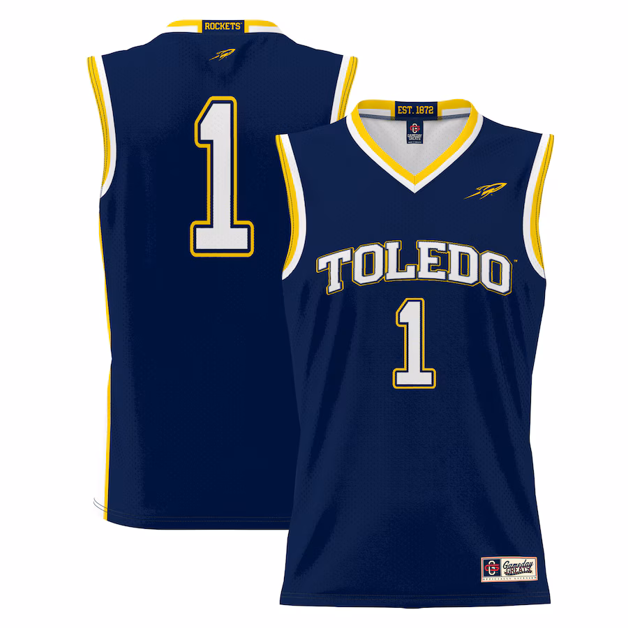 Male GameDay Greats #1  Blue Toledo Rockets  Lightweight Basketball Jersey