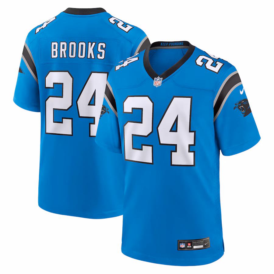 Men's Carolina Panthers Jonathon Brooks Nike Blue Alternate Game Player Jersey