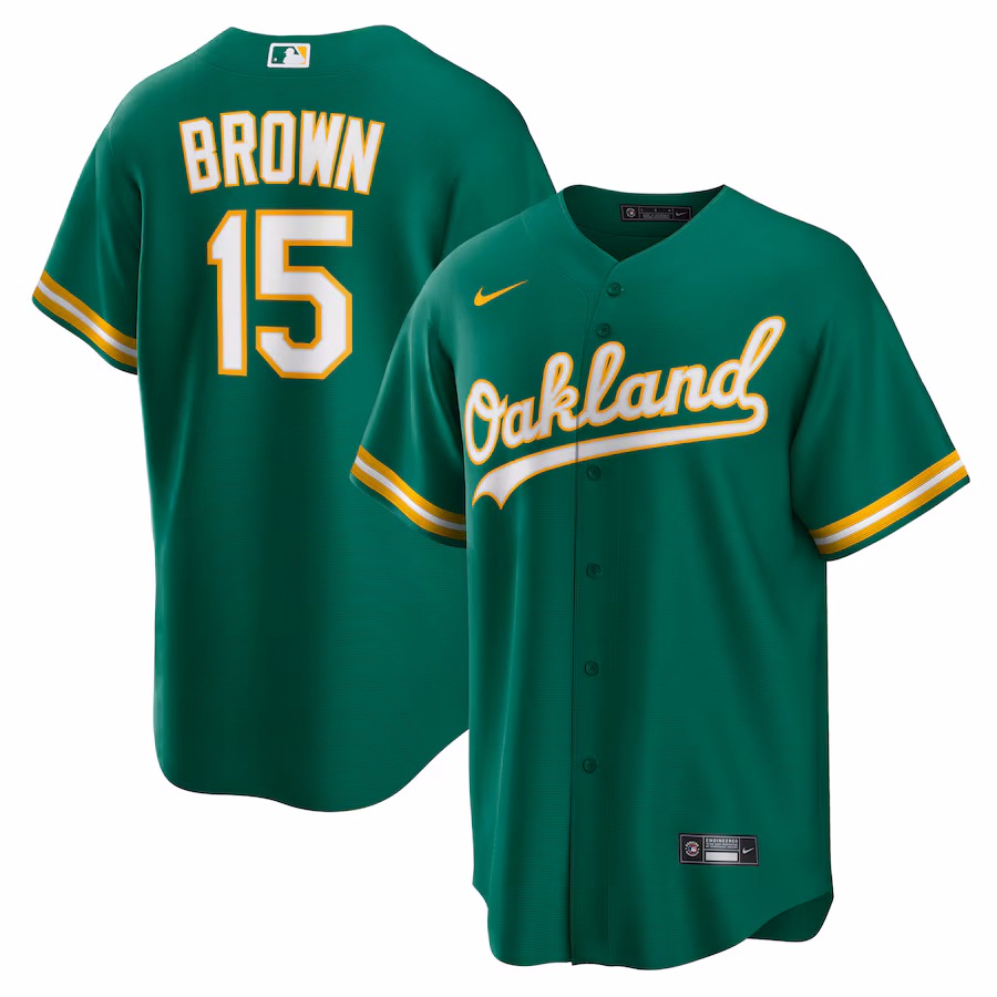 Men's Oakland Athletics Seth Brown Nike Kelly Green Alternate Replica Jersey